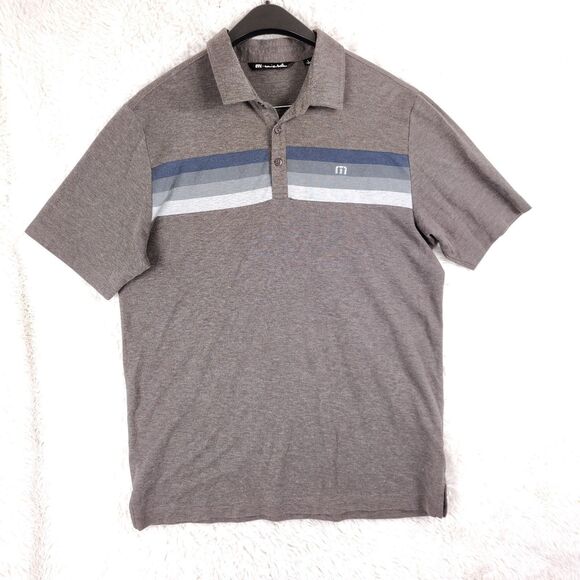 Travis Mathew Polo Mens Large Auto Pilot Coffee Brown Golf Shirt - Picture 1 of 8
